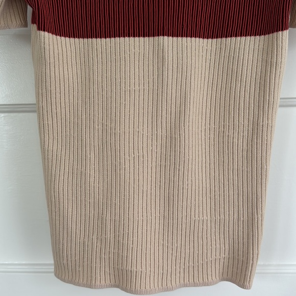 Tory Burch Plaited Rib Short Sleeve Top Medium - Picture 9 of 12